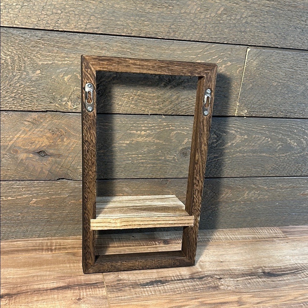 Wall Shelf Rustic Wooden Wall Hanging Lightweight Shelving Farmhouse 8" x 14" - Picture 4 of 7